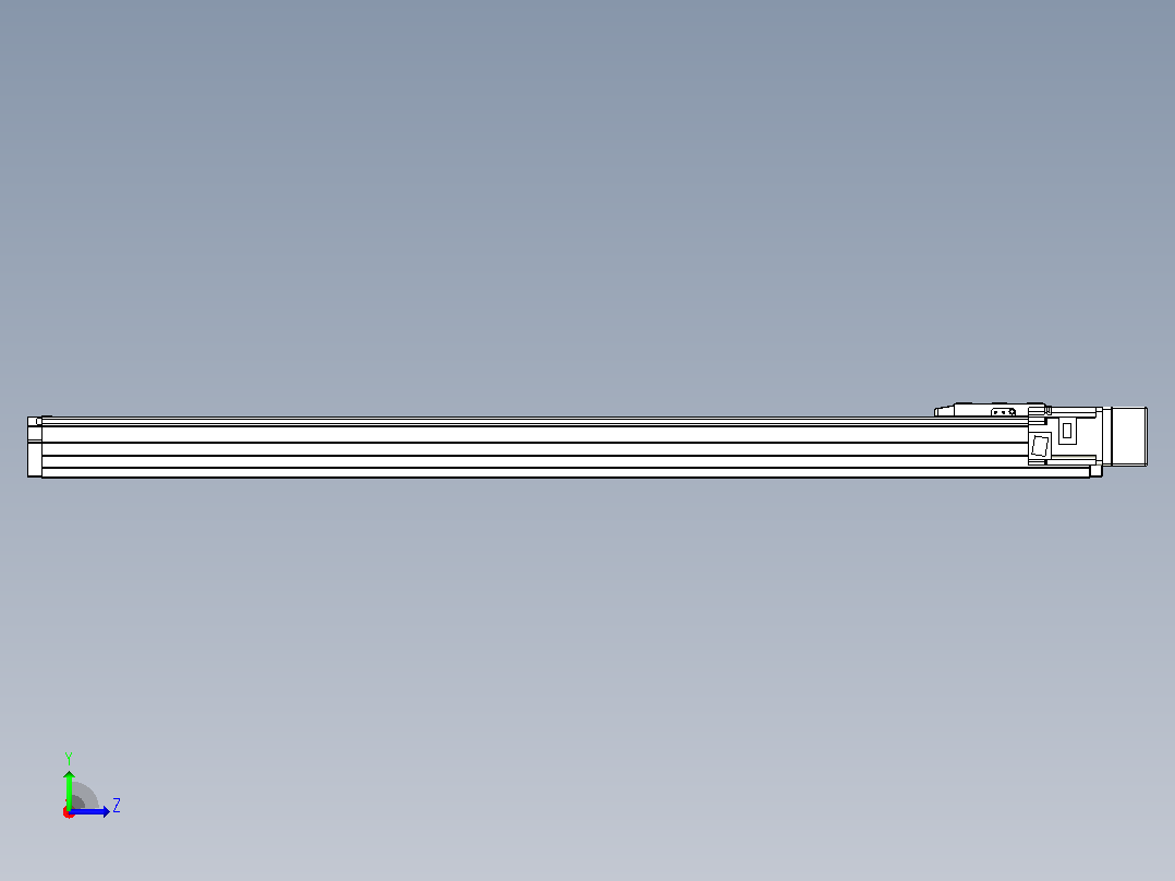 滚珠丝杠直线轴内置导轨TPA-GCR-80-1610C-L900-MR-M40-N3左视图