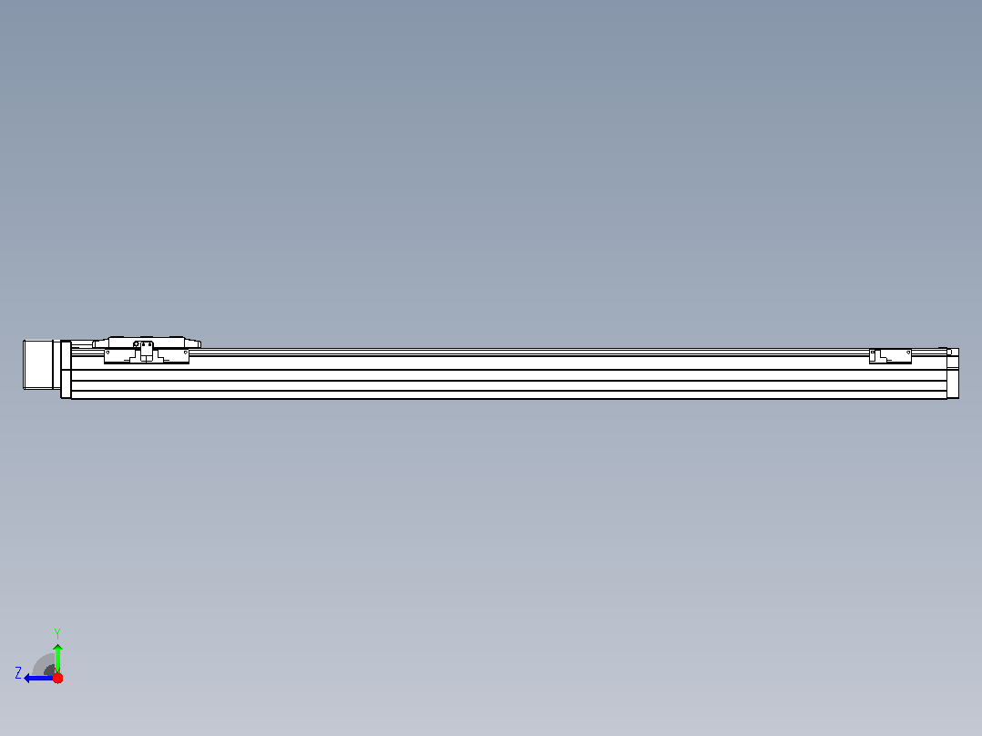 滚珠丝杠直线轴内置导轨TPA-GCR-80-1610C-L900-MR-M40-N3右视图