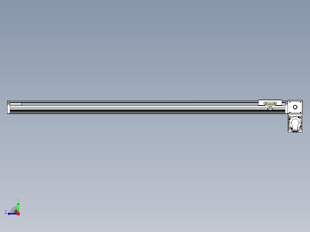 皮带直线轴半封闭可选导轨TPA-HNB-105D-90-L1100-RP-C-P20-N3右视图