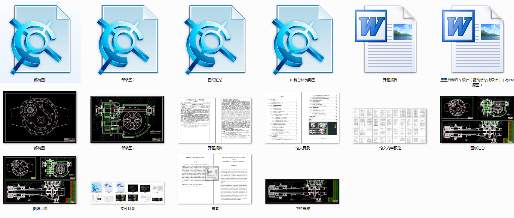 机械毕业设计-577_重型自卸汽车设计（驱动桥总成设计）