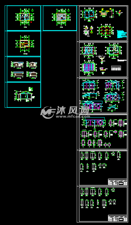 轻钢结构装配式房屋建筑、结构施工图CAD图纸