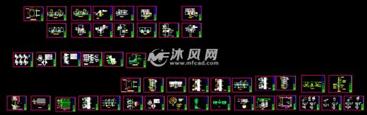 玻璃幕墙、铝塑板幕墙、地弹门铝合金窗玻璃橱窗节点详图CAD图缩略图