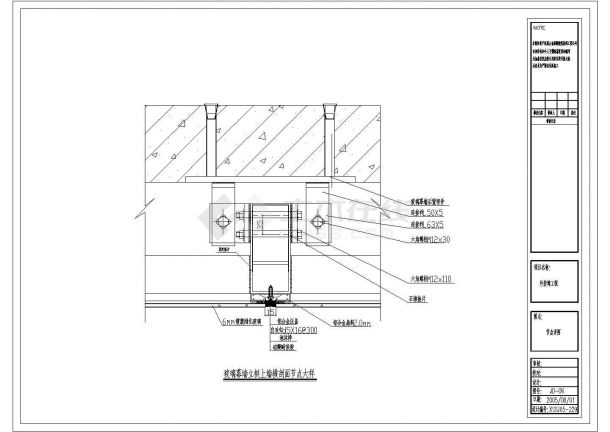 玻璃幕墙、铝塑板幕墙、地弹门铝合金窗玻璃橱窗节点详图CAD图