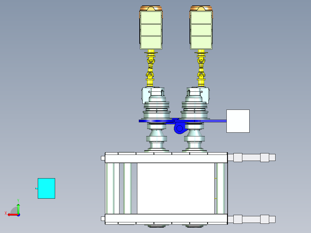 高压辊磨机辊破碎机后视图
