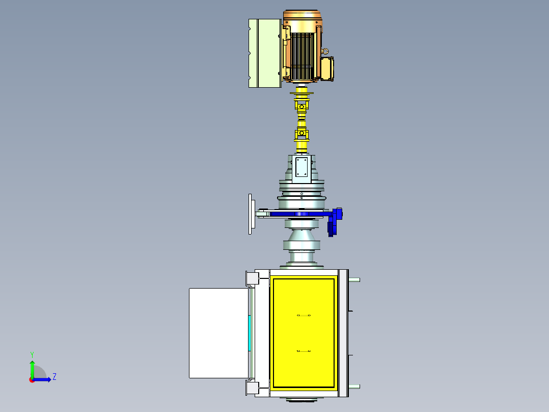 高压辊磨机辊破碎机左视图