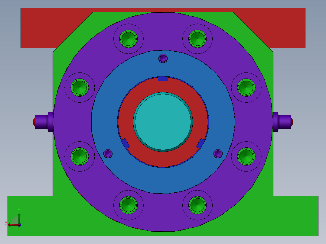 丝杠传动组件后视图