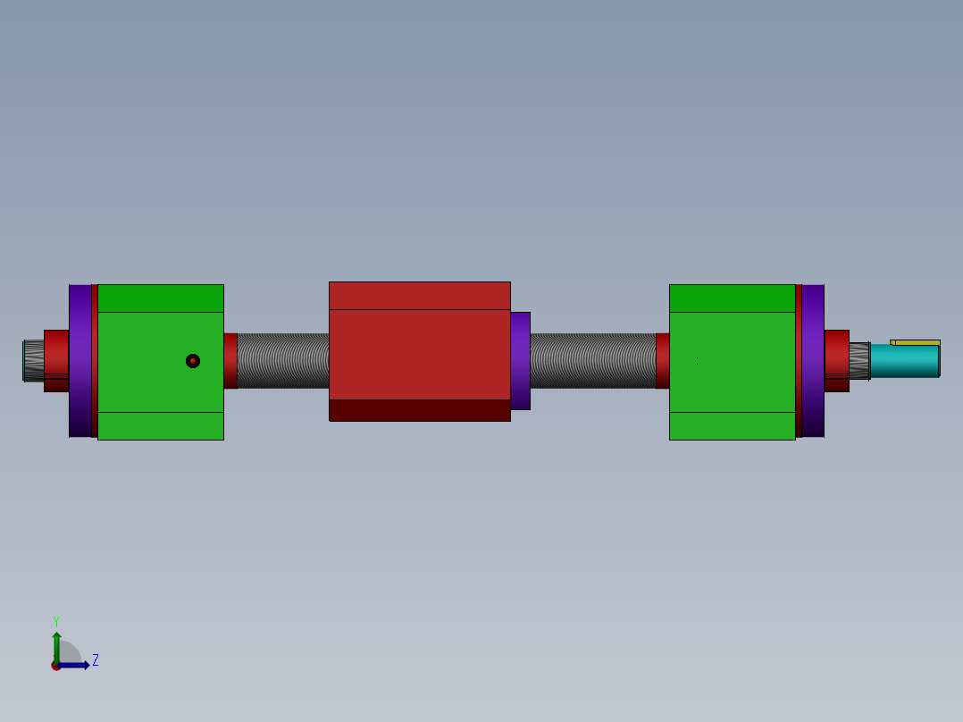丝杠传动组件左视图