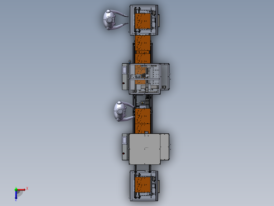 自动生产线俯视图