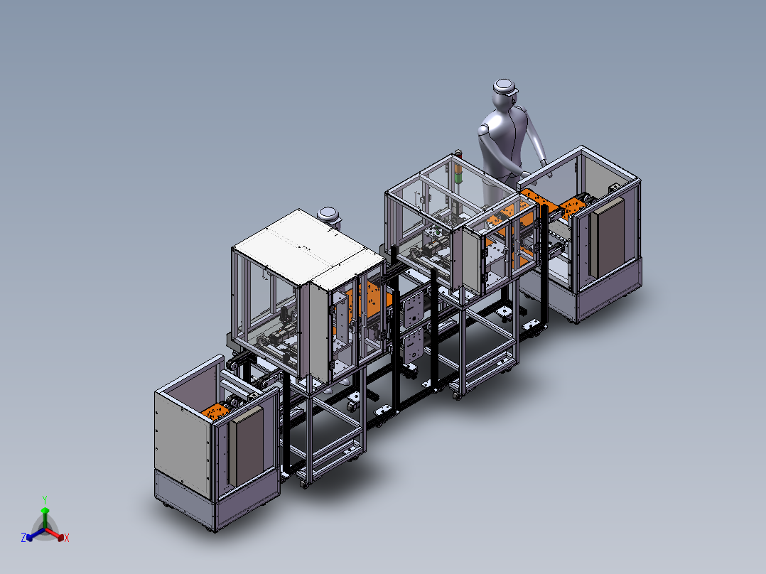 自动生产线正等轴测图