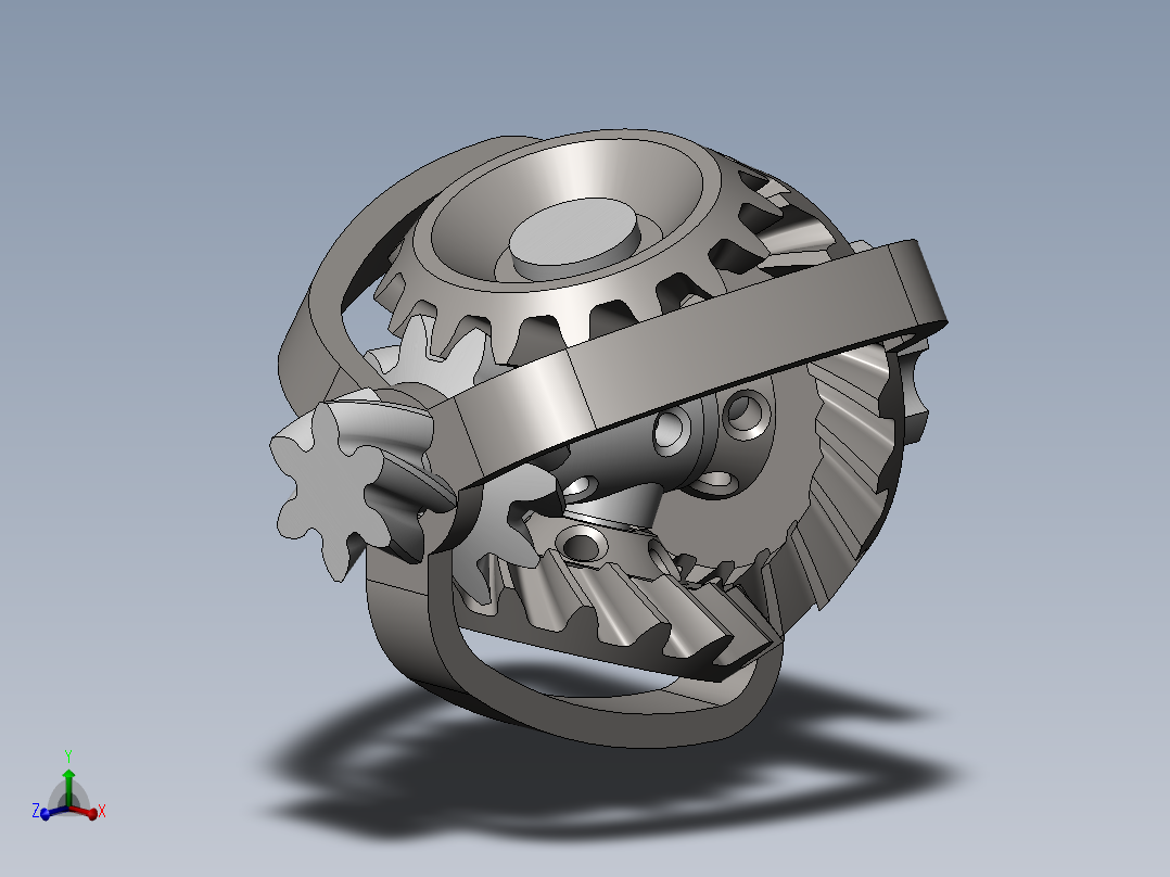 行星锥齿减速器三维建模图纸 Solidworks设计