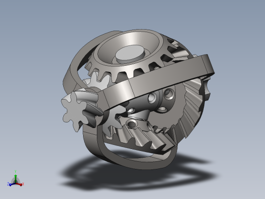 行星锥齿减速器三维建模图纸 Solidworks设计