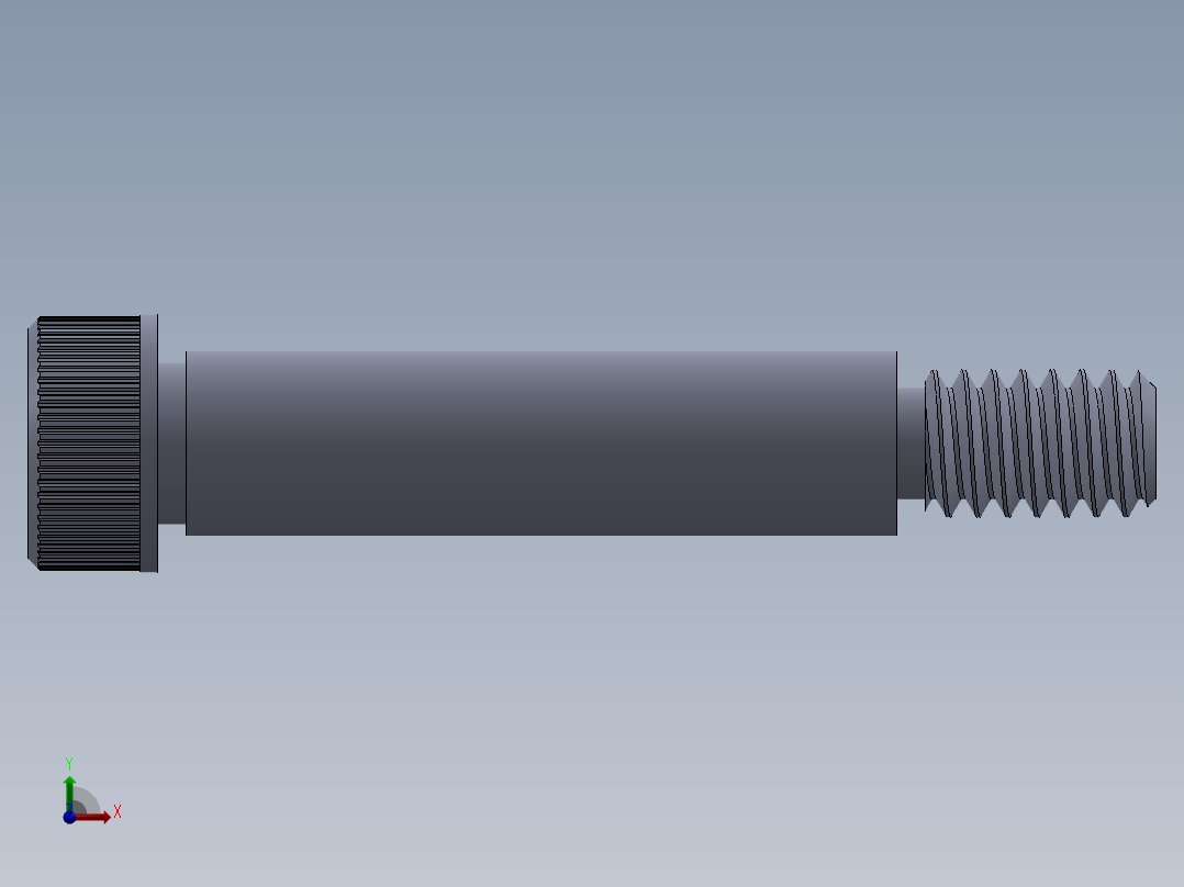 内六角螺螺栓-SB 0.25-20 x 1.25.SLDPRT前视图
