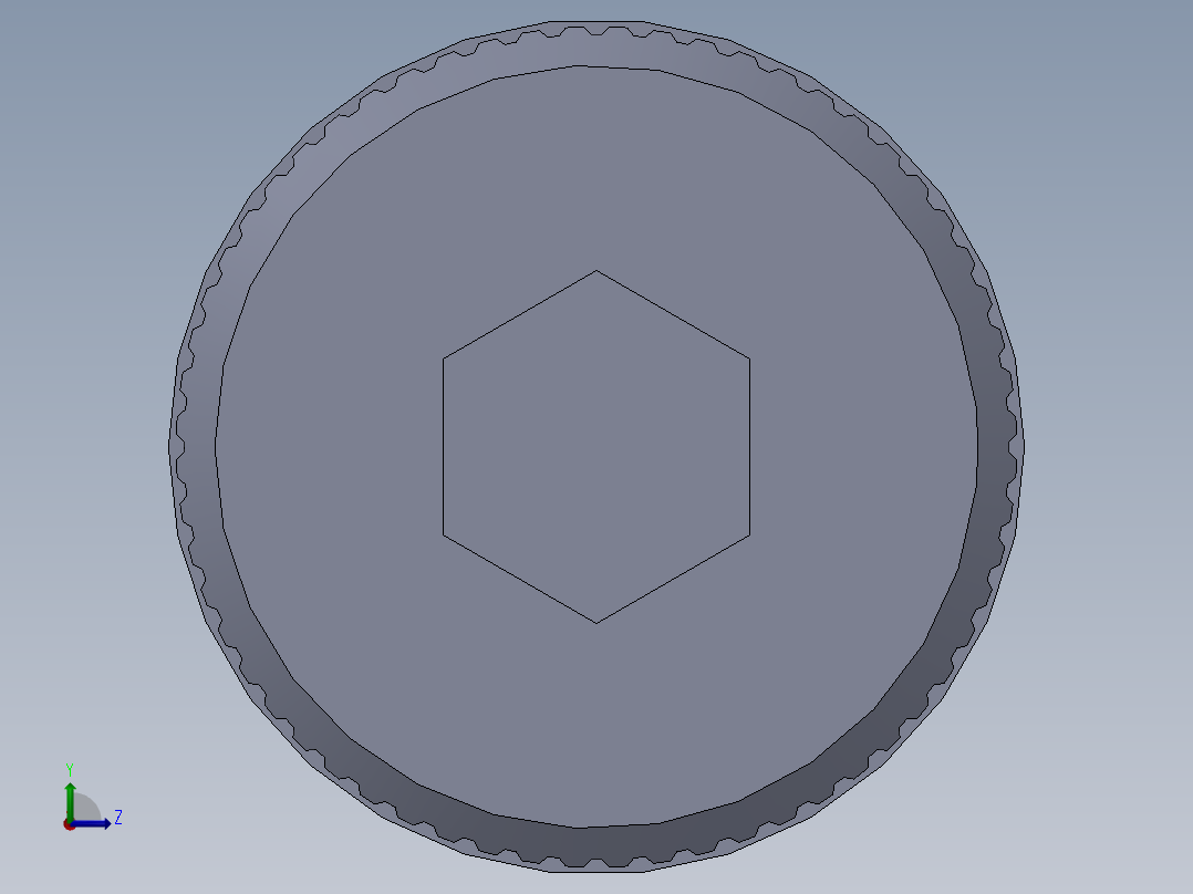 内六角螺螺栓-SB 0.25-20 x 1.25.SLDPRT左视图