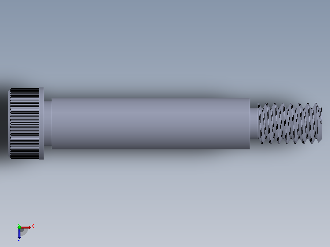 内六角螺螺栓-SB 0.25-20 x 1.25.SLDPRT俯视图