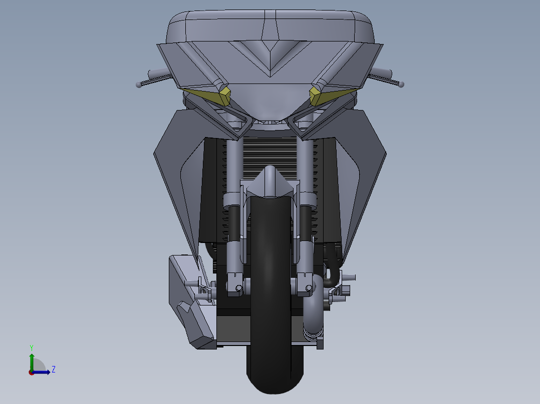 摩托车dragonfly-motorbike-SolidWorks2015左视图