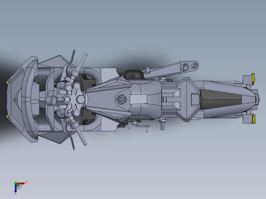 摩托车dragonfly-motorbike-SolidWorks2015俯视缩略图