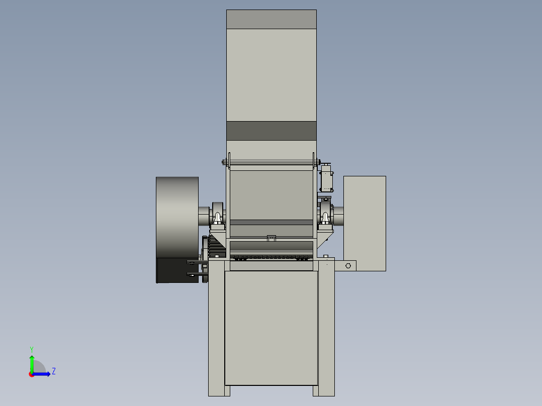 塑料粉碎机左视图