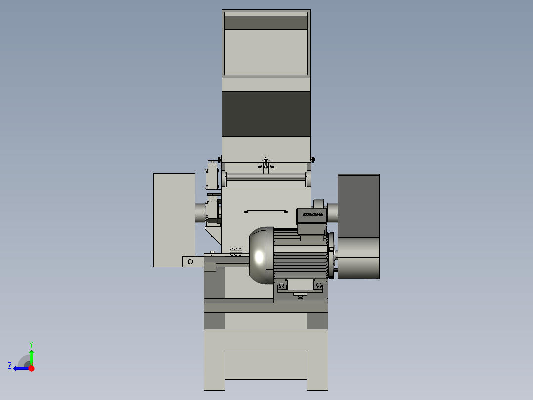 塑料粉碎机右视图