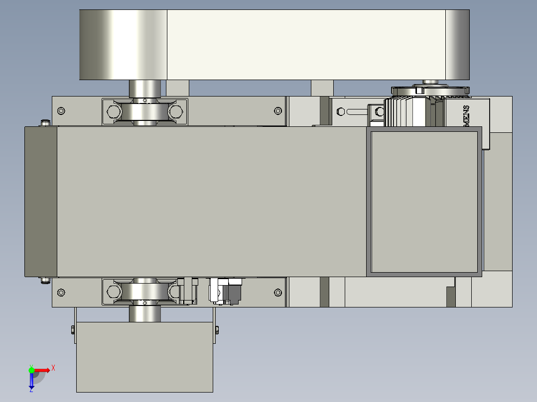 塑料粉碎机俯视图