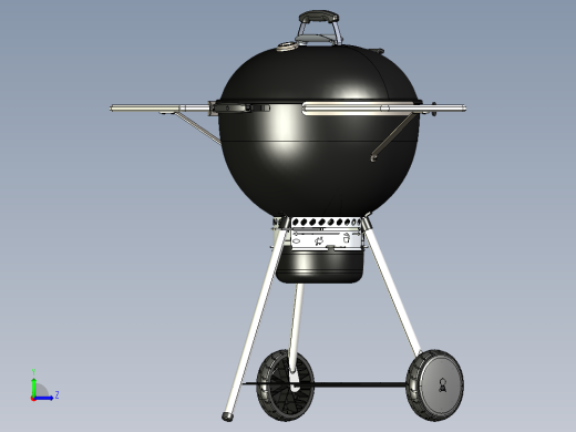 球形烧烤炉左视缩略图