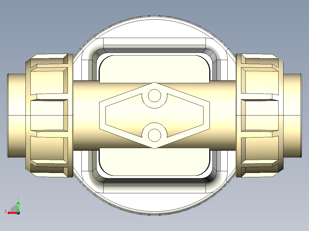 4DKMUIMCP NO-DA 气动隔膜阀、常开型双作用，女性联盟结束，公制系列PP-H后视图