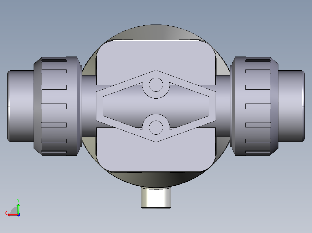 11DKPUAVCP NO 气动隔膜阀常开与溶剂焊接女性联盟结束，ASTM PVC-U系列后视图