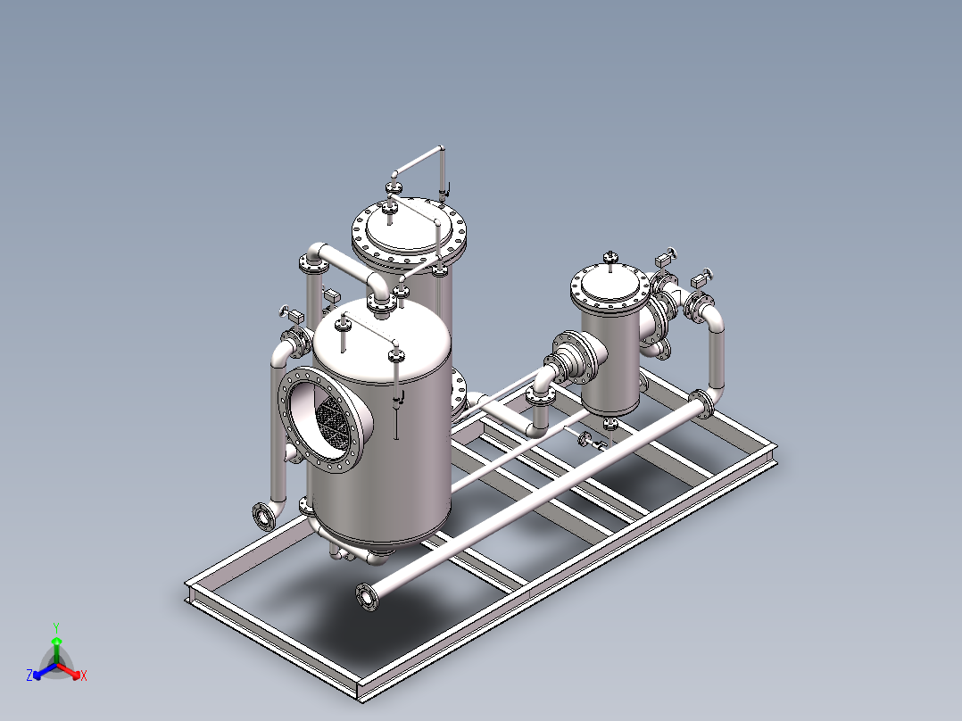 除油器正等轴测图