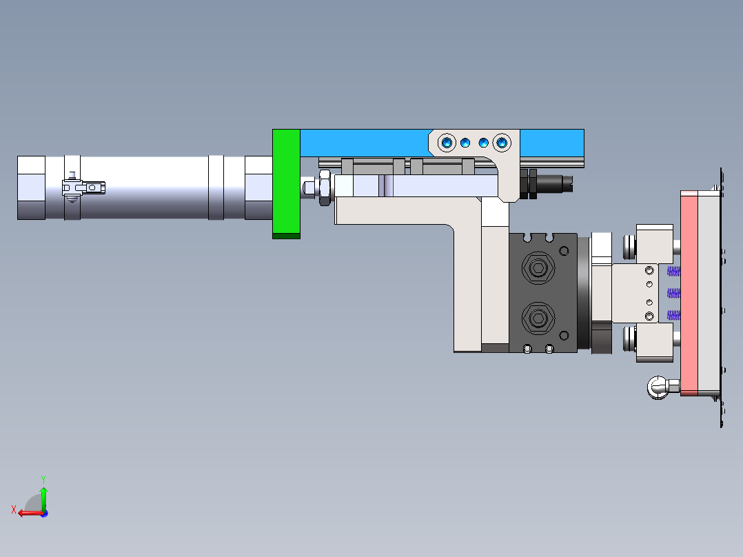 下料旋转组件后视图