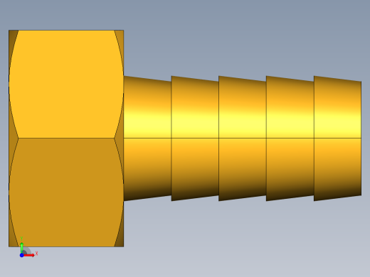 水管接头Swivel Connector Female Garden Hose to Hose Barb 90GH-12-10前视缩略图