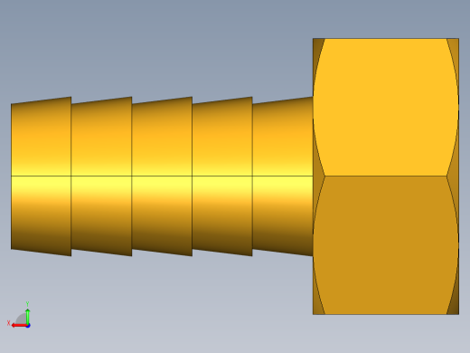 水管接头Swivel Connector Female Garden Hose to Hose Barb 90GH-12-10后视缩略图