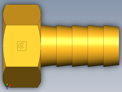 水管接头Swivel Connector Female Garden Hose to Hose Barb 90GH-12-10俯视缩略图