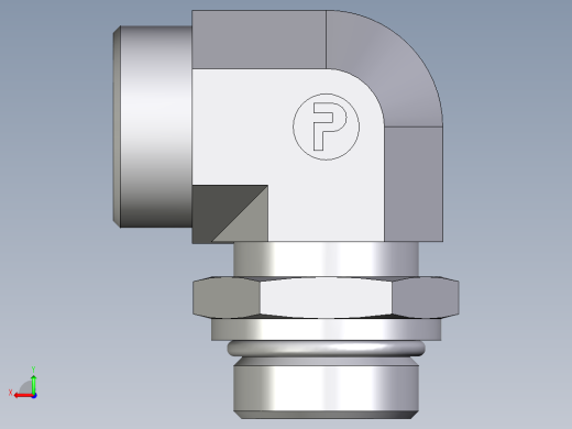卡套式工业通用硬管接头EO_Adjustable_Locknut_elbow_WEE28LMOROMDCF后视缩略图