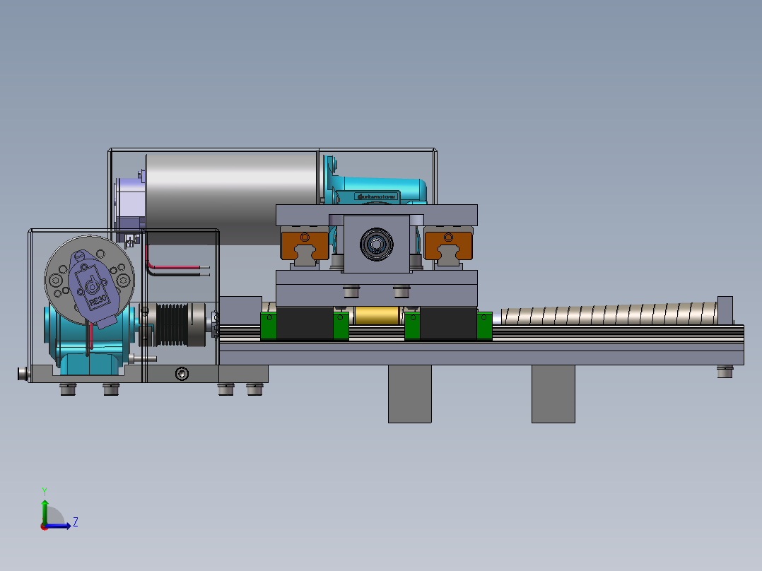 X,Y轴数控操作台设计模型左视图