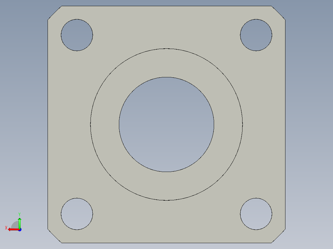軸承座(標準型)BSSN-3D多系列多零件图纸模型后视图
