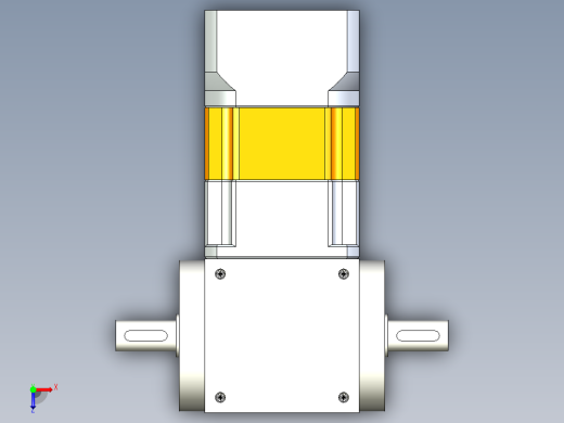 换向器PW90双轴 PGH90-L2 19-70-90-M6.stp俯视缩略图