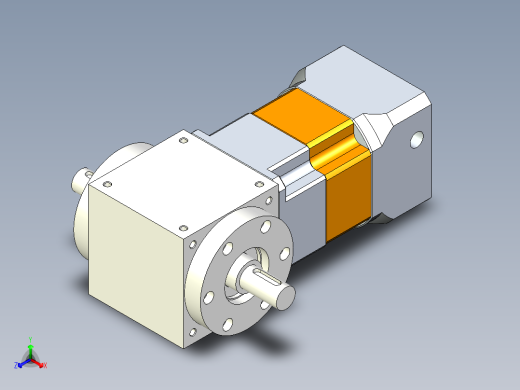 换向器PW90双轴 PGH90-L2 19-70-90-M6.stp正等轴测缩略图