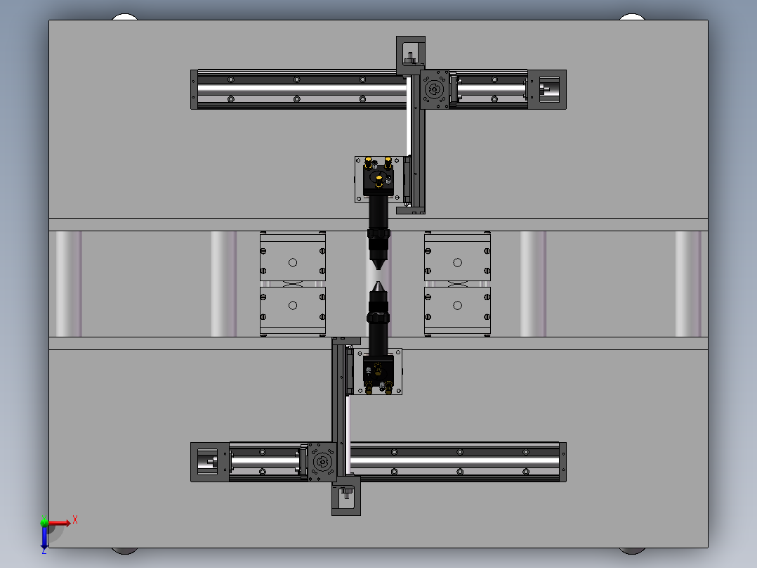 激光焊接装置俯视图