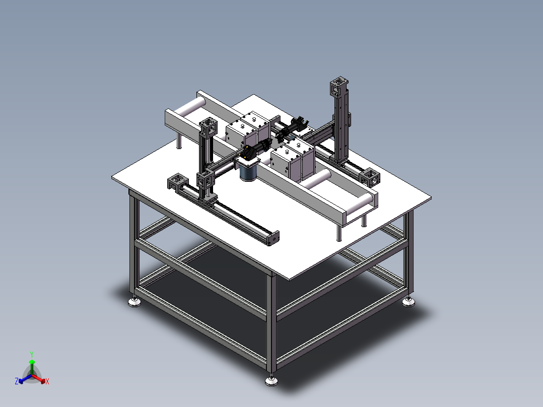 激光焊接装置正等轴测图