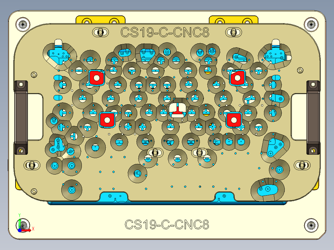 CS19-C-CNC8笔记本CNC工装夹具三维模型-180629前视图