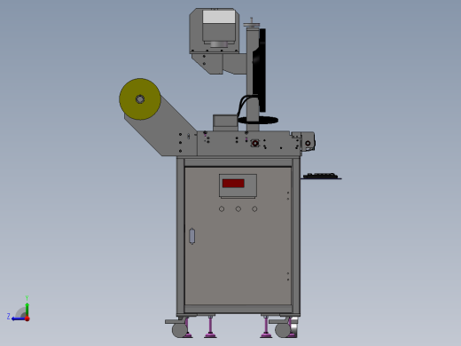 标签自动镭雕设备（sw18可编辑+工程图+bom）右视缩略图