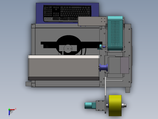 标签自动镭雕设备（sw18可编辑+工程图+bom）俯视缩略图