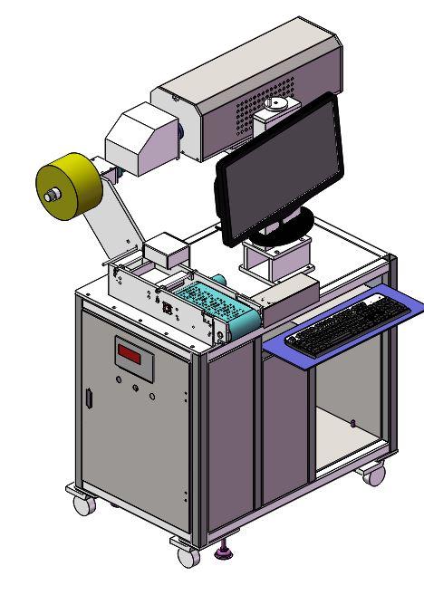 标签自动镭雕设备（sw18可编辑+工程图+bom）缩略图
