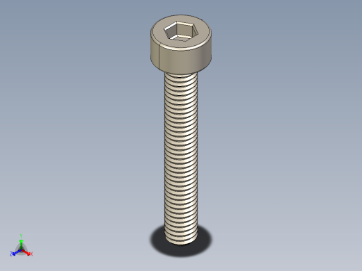 Screw_DIN_912_M3x20F_A2.STEP公制内六角螺钉