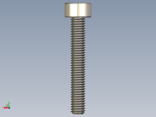 Screw_DIN_912_M3x20F_A2.STEP公制内六角螺钉后视缩略图