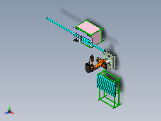 方管自动锯断与机器人码放设计
