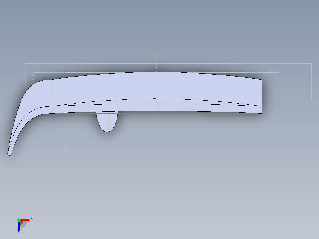 汽车尾翼俯视图