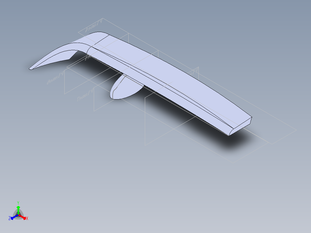 汽车尾翼正等轴测图