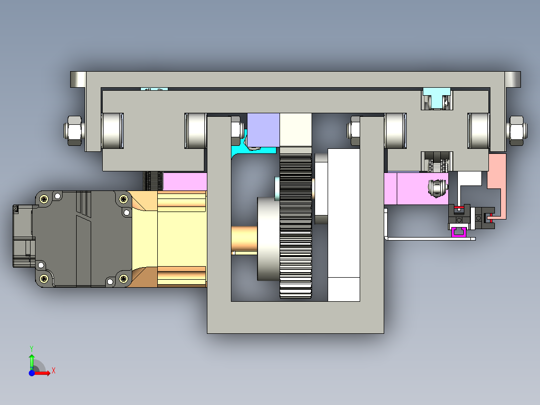 伸缩货叉前视图