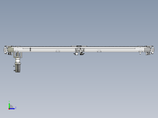 4工位矩形环形导轨非标自动化链条左视缩略图