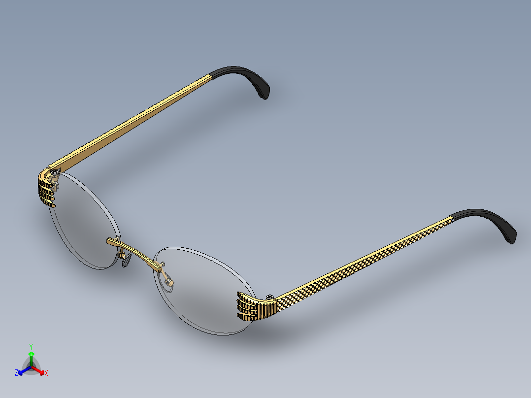 眼镜、墨镜(26)正等轴测图